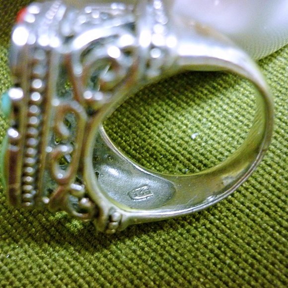 Vintage Sterling Southwest Ring sz 7 - Picture 7 of 7